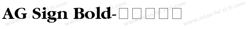 AG Sign Bold字体转换